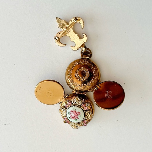 Coro photo locket brooch - Picture 5 of 7
